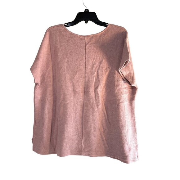 Jules & James Womens Short Sleeve Pink Sweater Top Size XL - Picture 2 of 3